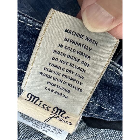 Miss Me Jeans Boot Cut Size 30 JP6220B Fleur de Lis Embellished Pocket Cowgirl - Picture 8 of 16